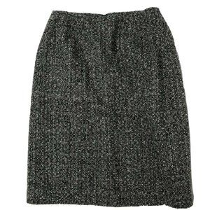 Eddie Bauer Skirt Womens Size 4 Gray White Tweed Wool Blend Business Career‎